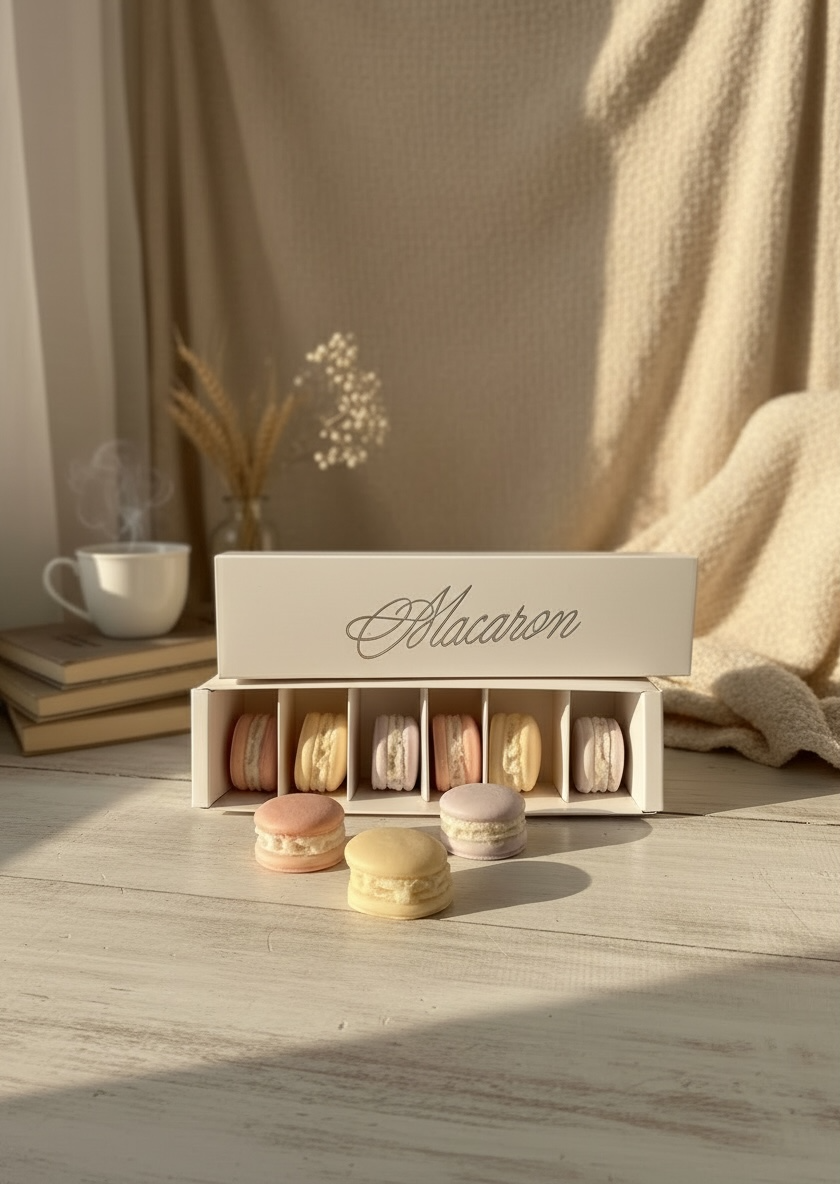 Coffret macarons (fondants parfumés)