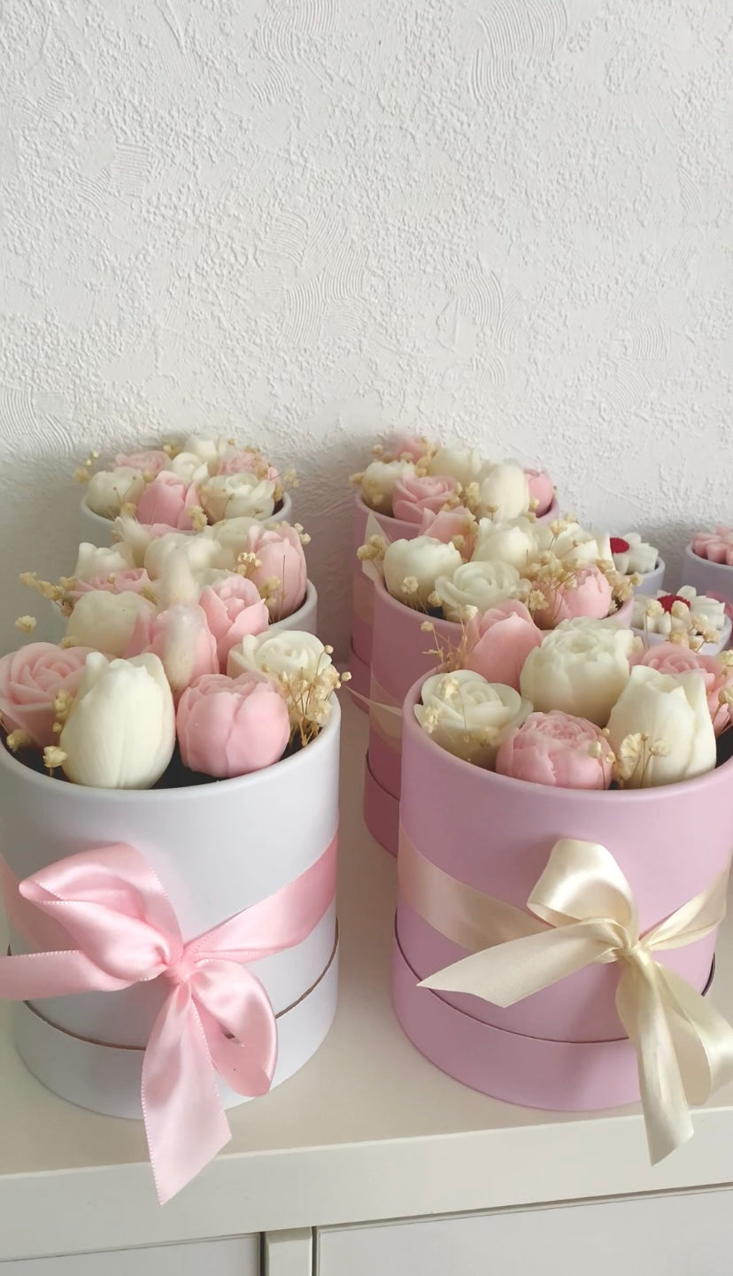 Bouquet parfumé fleur de coton 💐🌸 (PRÉCOMMANDE - Pas de livraison possible)