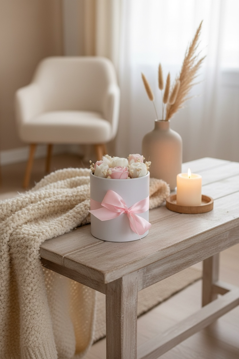 Bouquet parfumé fleur de coton 💐🌸 (PRÉCOMMANDE - Pas de livraison possible)