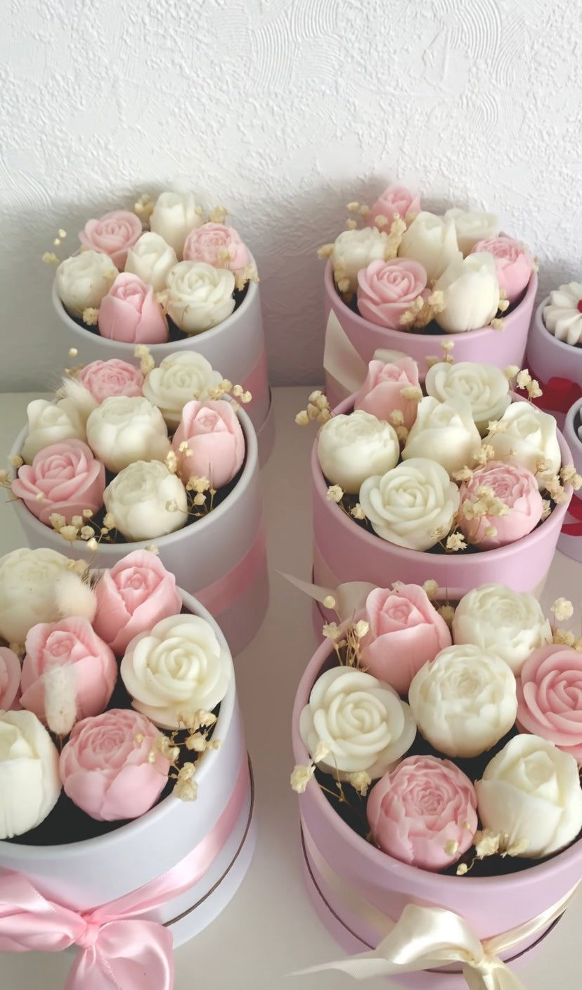 Bouquet parfumé fleur de coton 💐🌸 (PRÉCOMMANDE - Pas de livraison possible)
